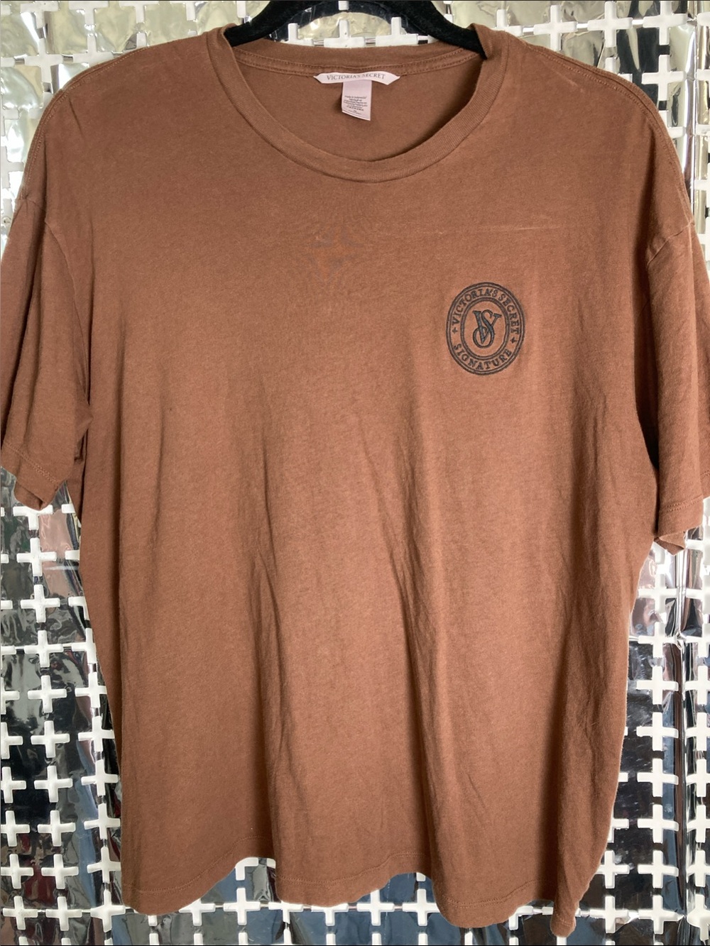 Victoria's Secret Brown Short-Sleeve Crew Tee and Matching Lounge Shorts